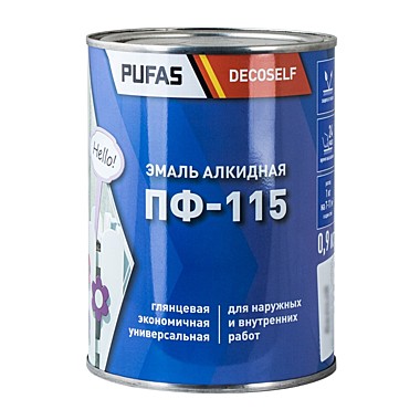 Эмаль  ПУФАС ПФ-115 бежевая 0,9кг
